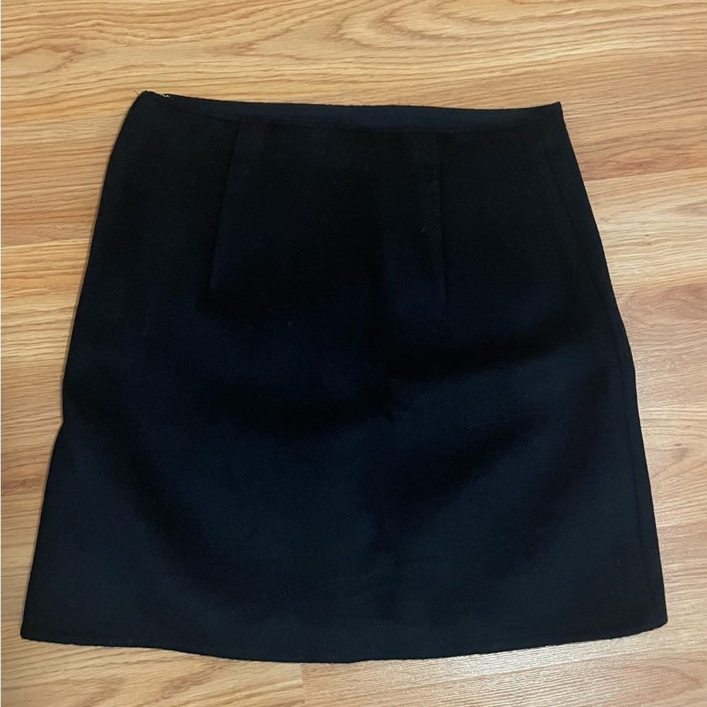 Club Monaco women mini skirt wool a-line side zipper